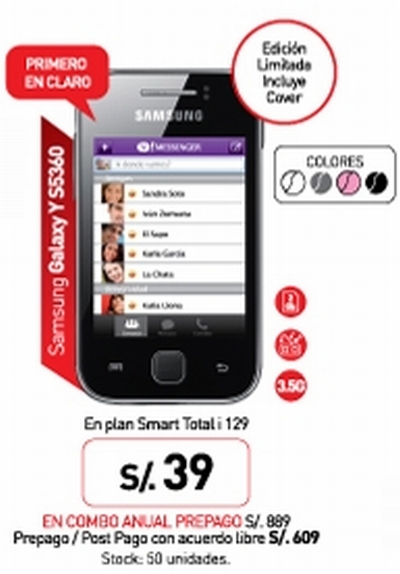 Samsung Galaxy Y S5360 Claro