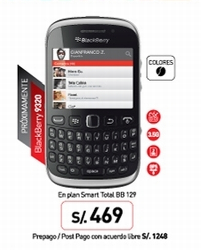 blackberry 9320 claro